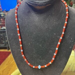 Hand crafted necklace.